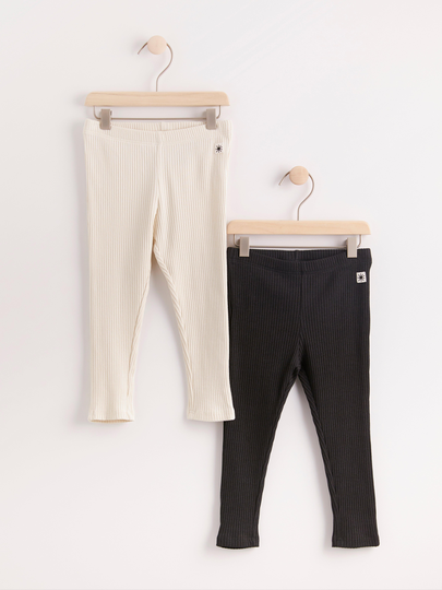 2-pack ribbstickade leggings