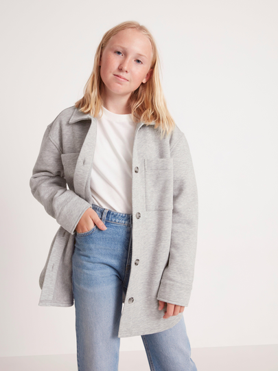 Trikåovershirt med borstad insida
