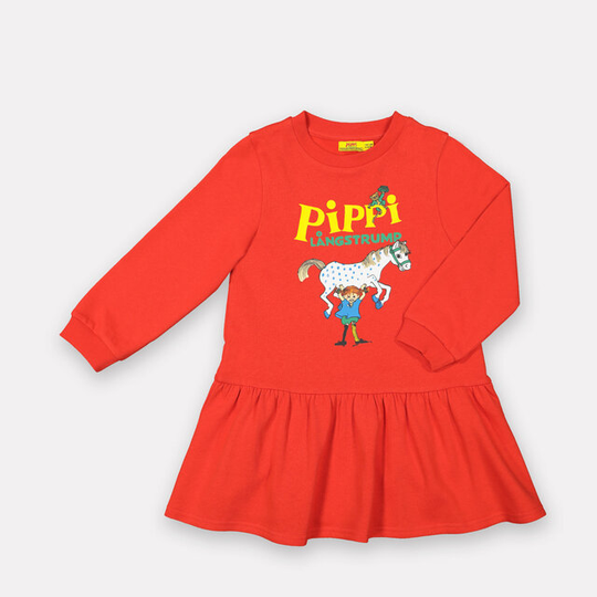 Sweatshirt-klänning med Pippi PYSSLA