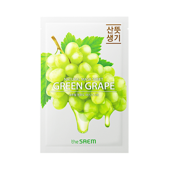 The Saem Natural Green Grape Mask Sheet Mascarilla Uva Verde 21 ml