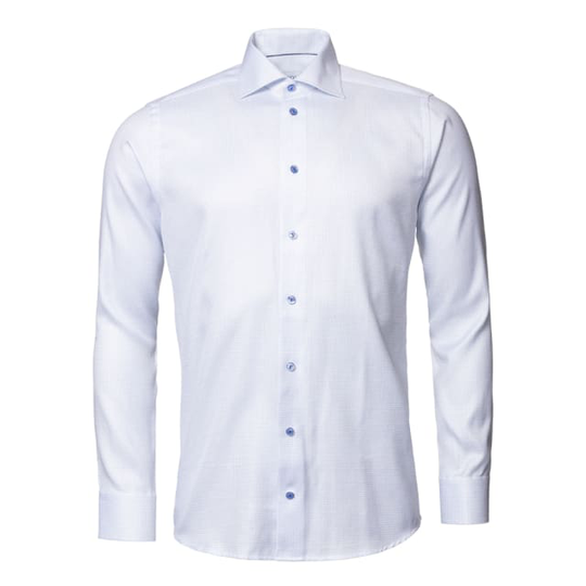 Skjorta I Signature Twill Med Fiskbensmönster Slim Fit