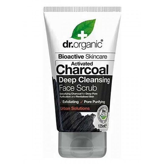 Dr Organic Deep Cleansing Face Scrub Aktivt Kol 125 ml