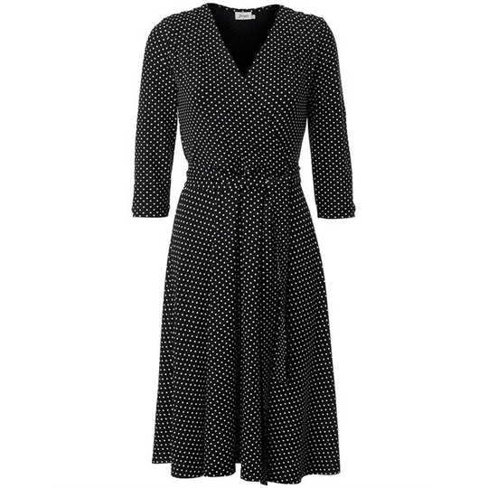 Prickig Omlottklänning - Celia Small Dot Black