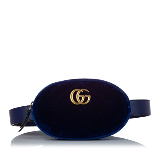 Gucci Gg Marmont Velvet Belt Bag