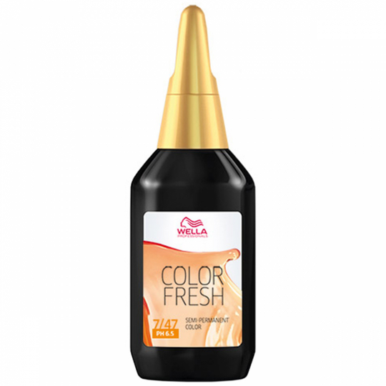 Wella Color Fresh 7/47 Medium Blonde Red Brown (75ml)