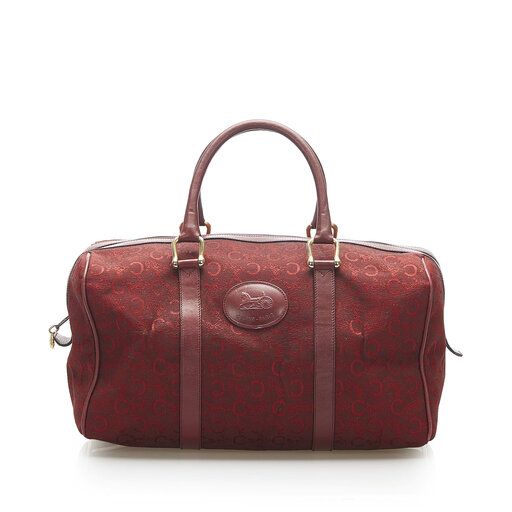 Celine C Macadam Canvas Boston Bag