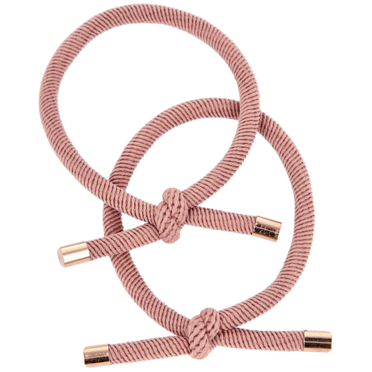 LYKO 2 pack hårsnoddar med knutdetalj Pink