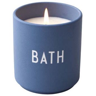 DESIGN LETTERS Scented candle Small Blue Bath
