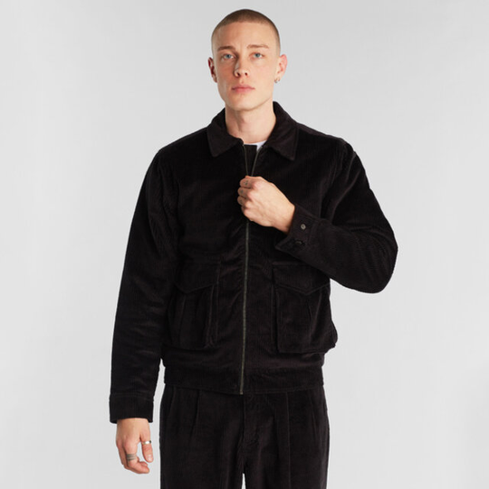 Padded Jacket Vallentuna Corduroy Black