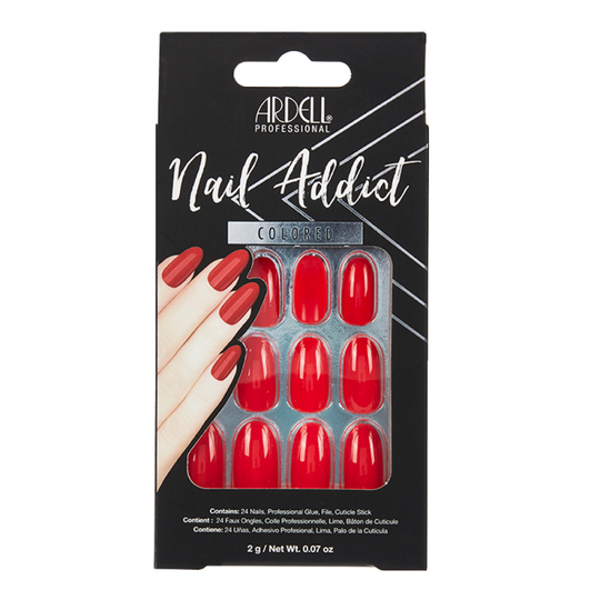 Ardell Nail Addict Colored Cherry Red