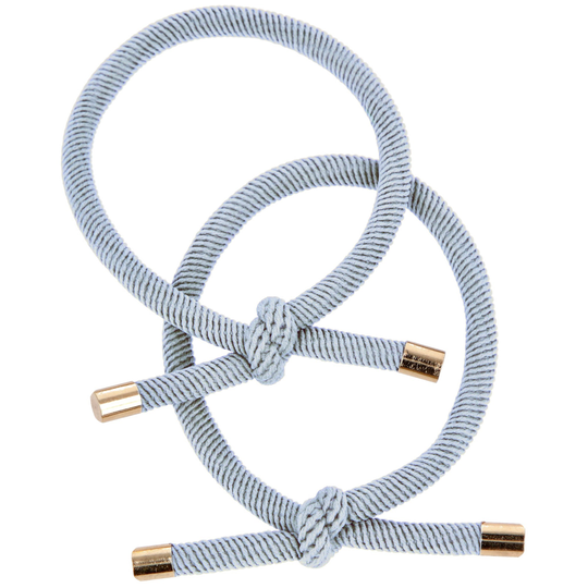 LYKO 2 pack hårsnoddar med knutdetalj Lt Blue