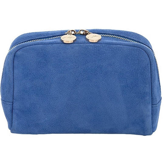LULU'S ACCESSORIES Lulu's Acc Cosmetic Bag Blue Suede