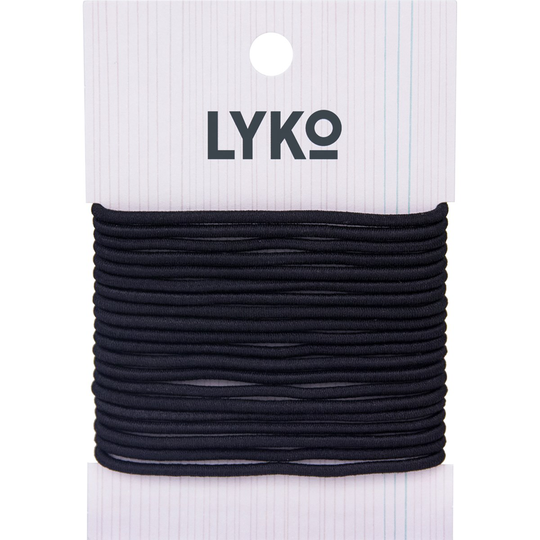 LYKO Hair Tie 20-Pack Black