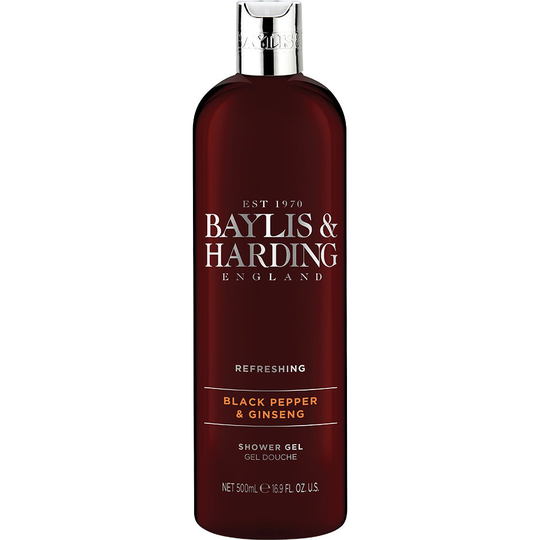 Men's Black Pepper & Ginseng Shower Gel, 500 ml Baylis & Harding Kroppsrengöring för män