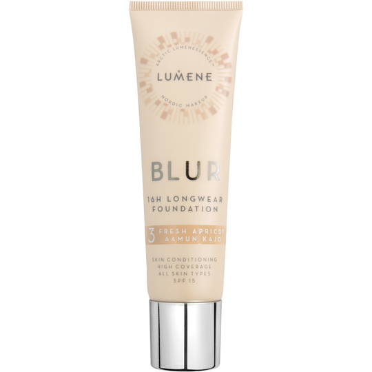 Lumene Blur 16h Longwear Foundation SPF15 3 Fresh Apricot