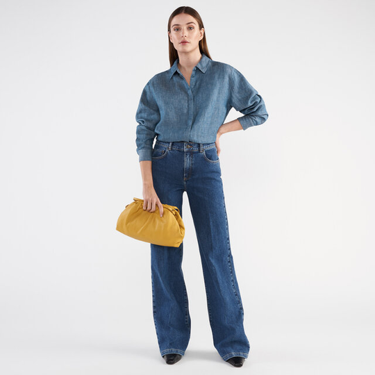 Raka jeans med pressveck JULIE