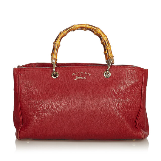 Gucci Bamboo Shopper Leather Satchel