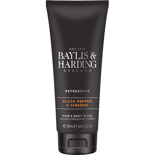 Men's Black Pepper & Ginseng Hair & Body Wash, 250 ml Baylis & Harding Schampo för män