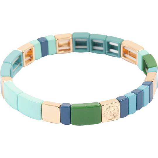 Enamel Tiles Bracelet Ocean Blue, A&C Oslo Armband