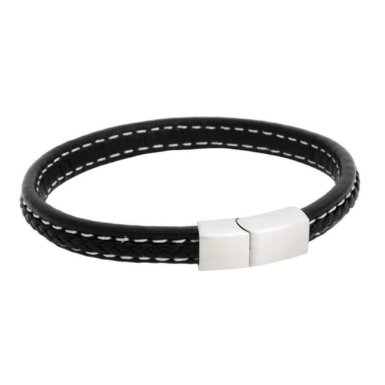 Lex Leather Bracelet Black