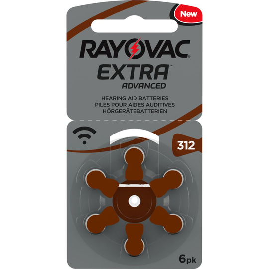 Rayovac Extra Advanced 312 Brun 6 st