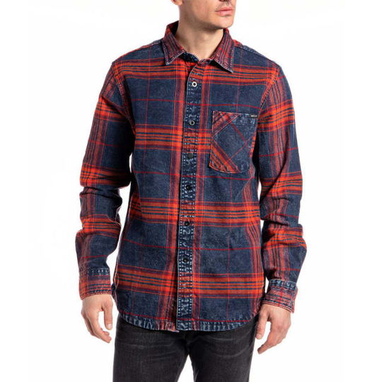 Checked Cotton Twill Shirt