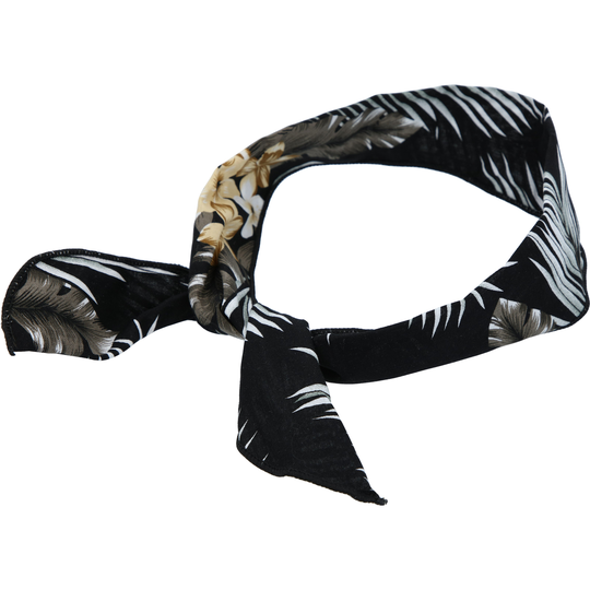 LYKO Headband Flower Pattern Black Flower Black