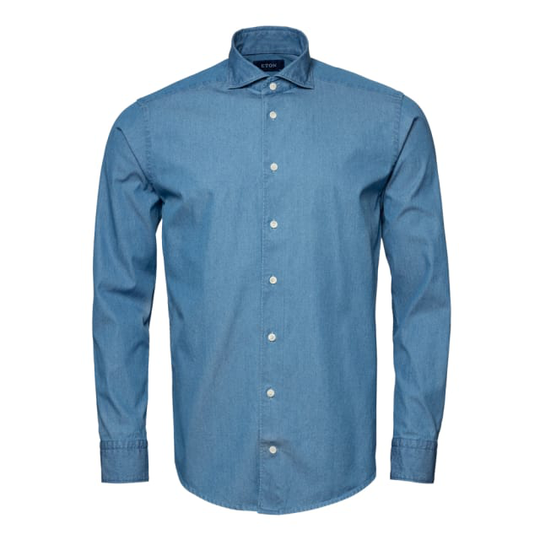 Lätt Denimskjorta Slim Fit