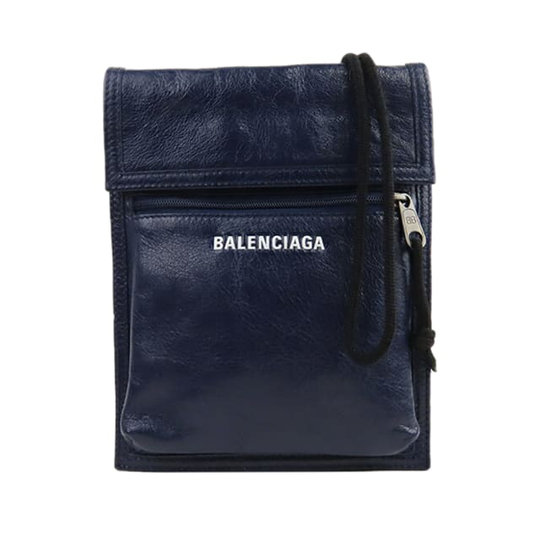 Balenciaga Explorer Pouch Leather Crossbody Bag