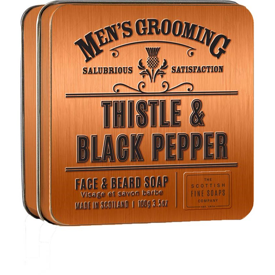 The Scottish Fine Soap Thistle & Black Pepper Face & Beard Soap 100 g