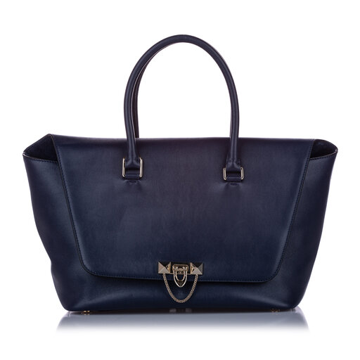 Valentino Large Demilune Leather Satchel