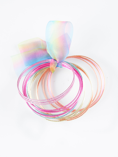 Set med färgglada armband