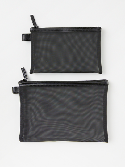 2-pack sminkväskor i nätmaterial