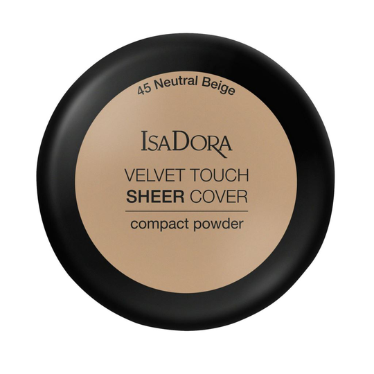 IsaDora Velvet Touch Sheer Cover Compact Powder 45 Neutral Beige