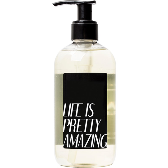 Luxe de Provence Words Liquid Soap Black "Life Is Pretty Amazing" 300
