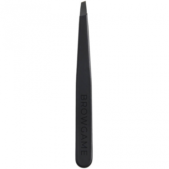 Browgame Cosmetic Signature Tweezer Slanted - Soft Touch - Blackout