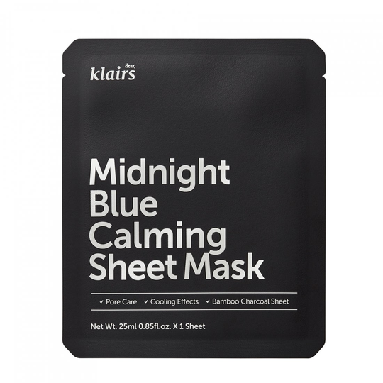 Midnight Blue Calming Sheet Mask, 25 ml Klairs Ansiktsmask
