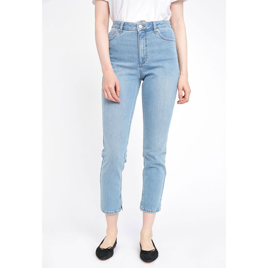 Katelyn Ankle Split 241 Chalk Blue Jeans