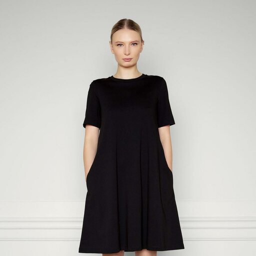 Ofelia Org. Cotton Dress Black