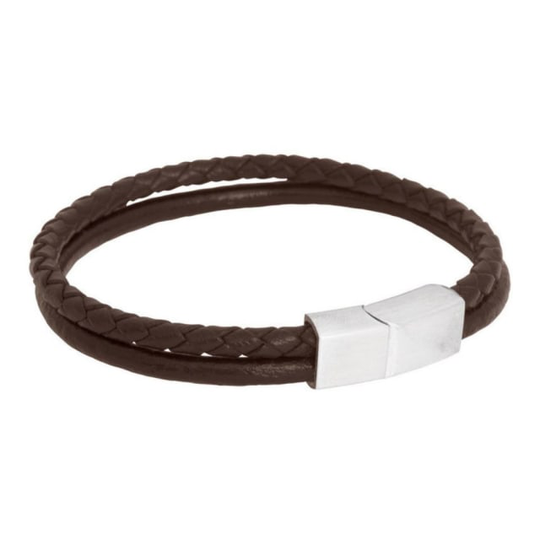Leon Leather Bracelet Black