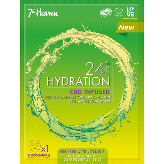 7th Heaven 24 Hour Hydration CBD Infused Sheet Mask