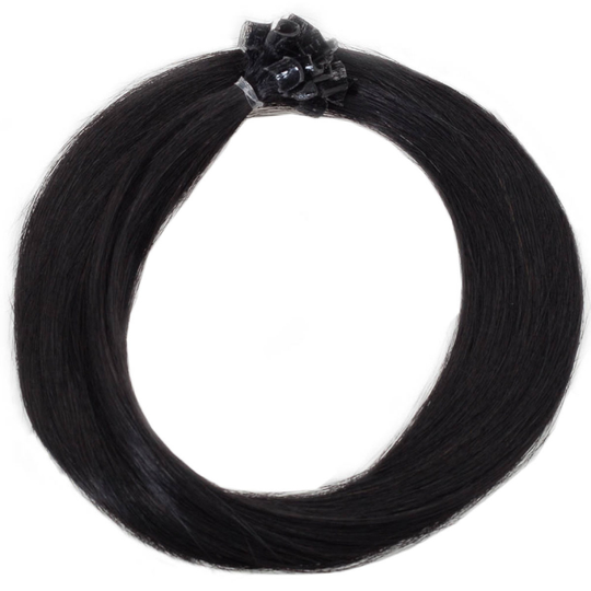 Rapunzel of Sweden Nail Hair Premium Straight 1.0 Black 50cm