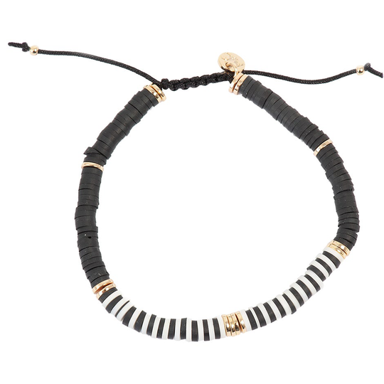 Heishi Delight Bracelet Black Gold, A&C Oslo Armband