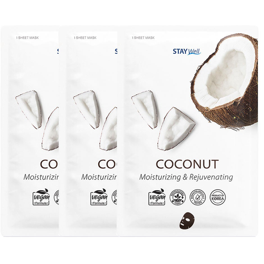 Vegan Sheet Mask Coconut, Stay Well Hudvård