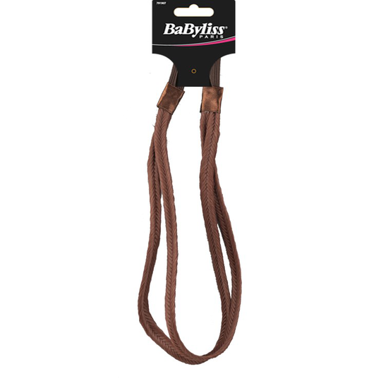 BaByliss Hårband Fläta Dubbel Fiskben Brun