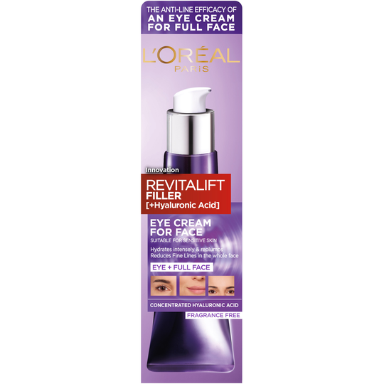 Loreal Paris Revitalift Filler [+HA] Eye Cream For face 30 ml