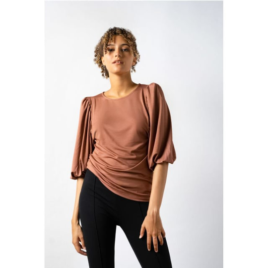 Thea Puff Top - Russet