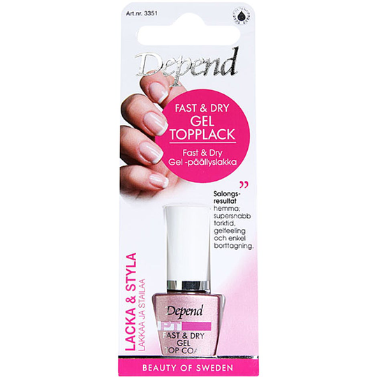 Fast & Dry Gel Top Coat, Depend Överlack