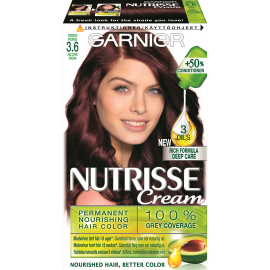 Garnier Nutrisse Cream 3.6 Red Dark Brown