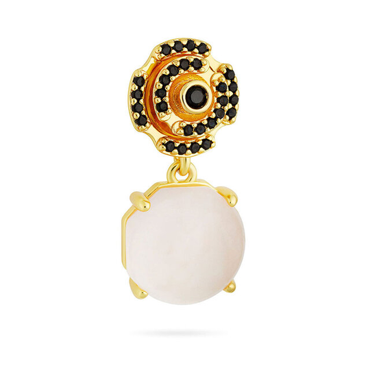 Labyrinth Just Perfect Earrings Black Spinel/ Rose Quartz